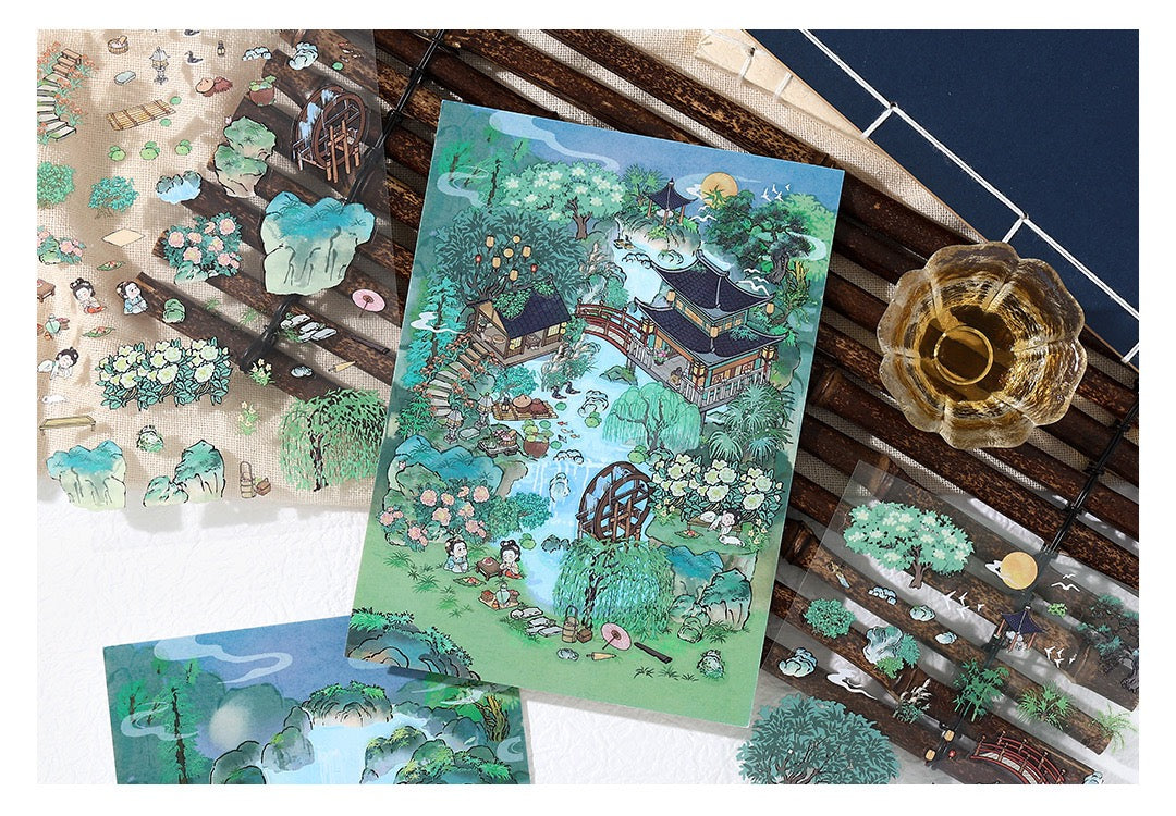 MR Drop 4 DIY 3D Sticker Scene, Cute Cartoon Animal Patterns, Stress Relief Therapy Stickers for Adults & Kids, Reusable Isometric Scene Stickers, Gift for Craft Lovers
