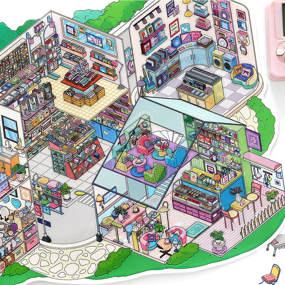 JRYY Drop 22 Scene Sticker 3D DIY Decompress Toys, Paste Pictures