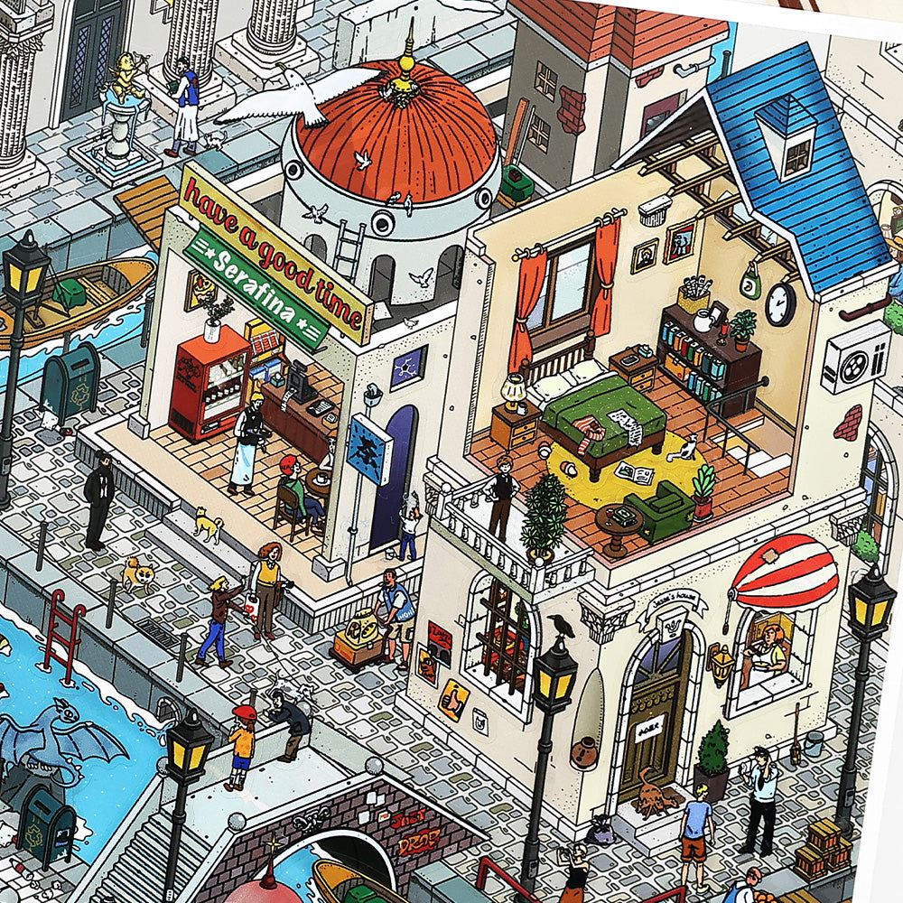 JRYY Drop 24 Scenery stickers 3D DIY Landscape sticker decompression toy