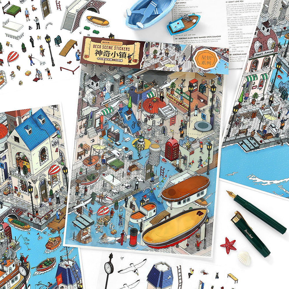 JRYY Drop 24 Scenery stickers 3D DIY Landscape sticker decompression toy