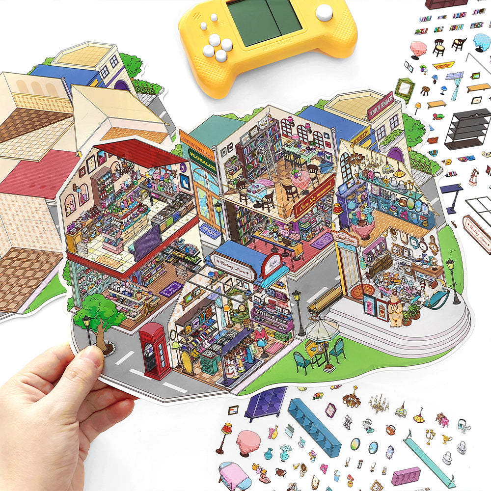 JRYY Drop 22 Scene Sticker 3D DIY Decompress Toys, Paste Pictures