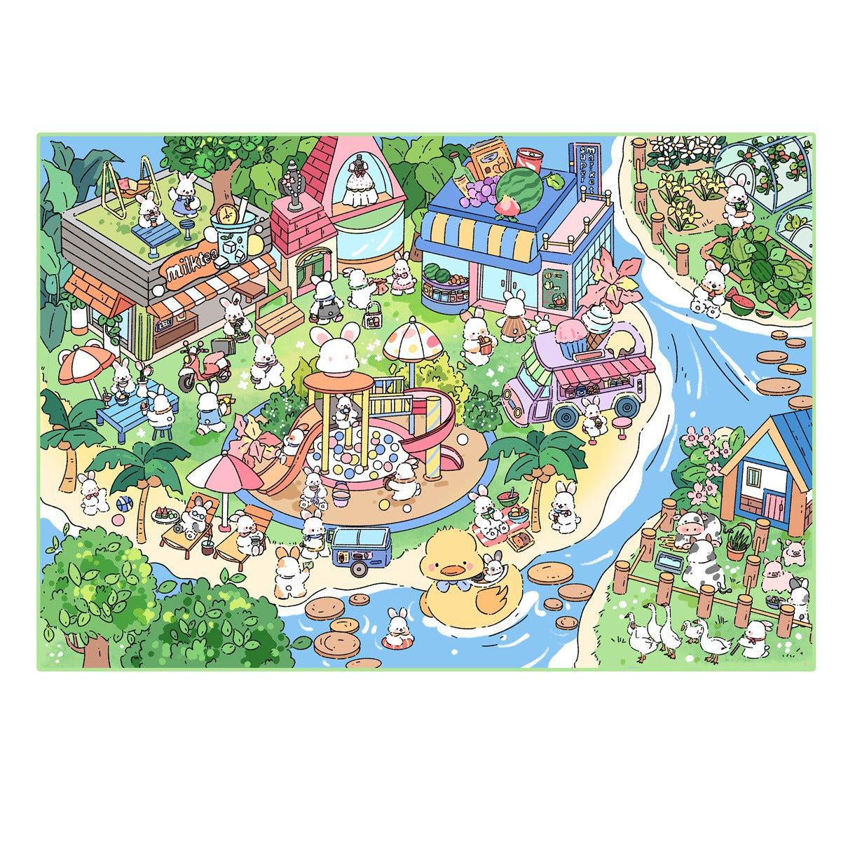 LeeSen DIY 3D Scene Stickers – Create Detailed Cartoon Landscapes with Animal Characters, Ideal for Adult Stress Relief &amp; Enhancing Kids’ Focus; Works on Mobile &amp; Tablet