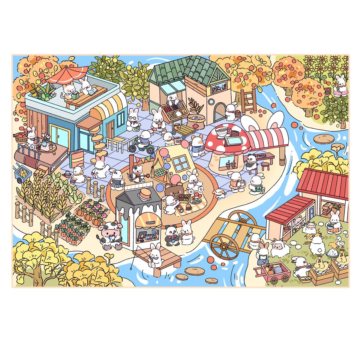 LeeSen DIY 3D Scene Stickers – Create Detailed Cartoon Landscapes with Animal Characters, Ideal for Adult Stress Relief &amp; Enhancing Kids’ Focus; Works on Mobile &amp; Tablet