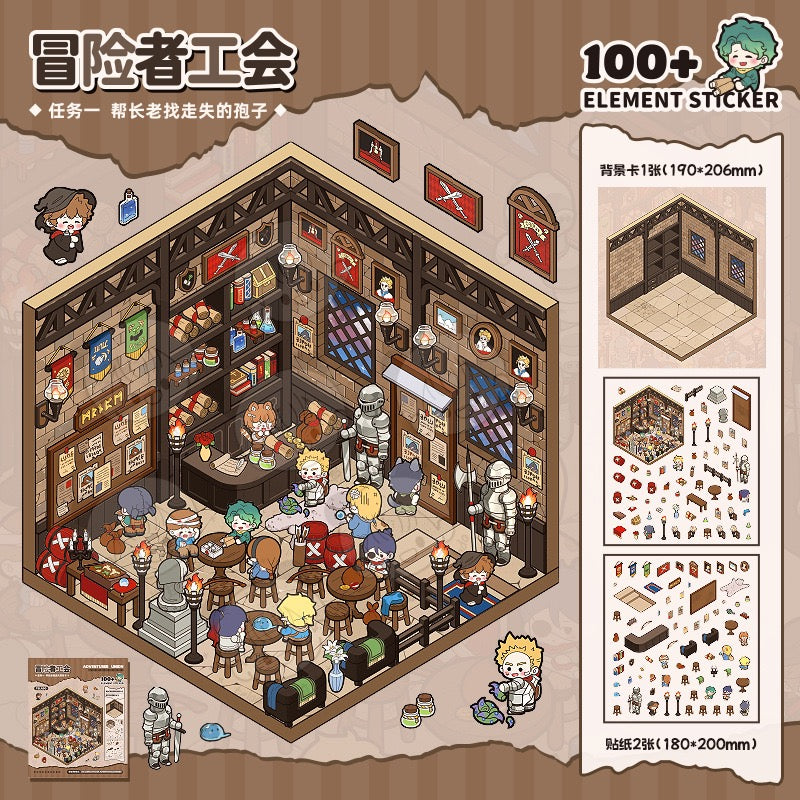 Kit de casa en miniatura TLD con pegatinas espeluznantes y un juguete relajante | Ideal para combatir el estrés
 Alivio y artesanía