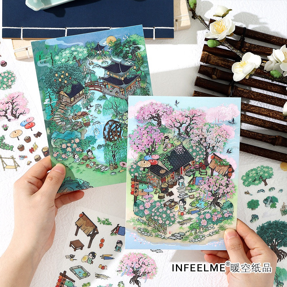 MR Drop 4 DIY 3D Sticker Scene, Cute Cartoon Animal Patterns, Stress Relief Therapy Stickers for Adults & Kids, Reusable Isometric Scene Stickers, Gift for Craft Lovers