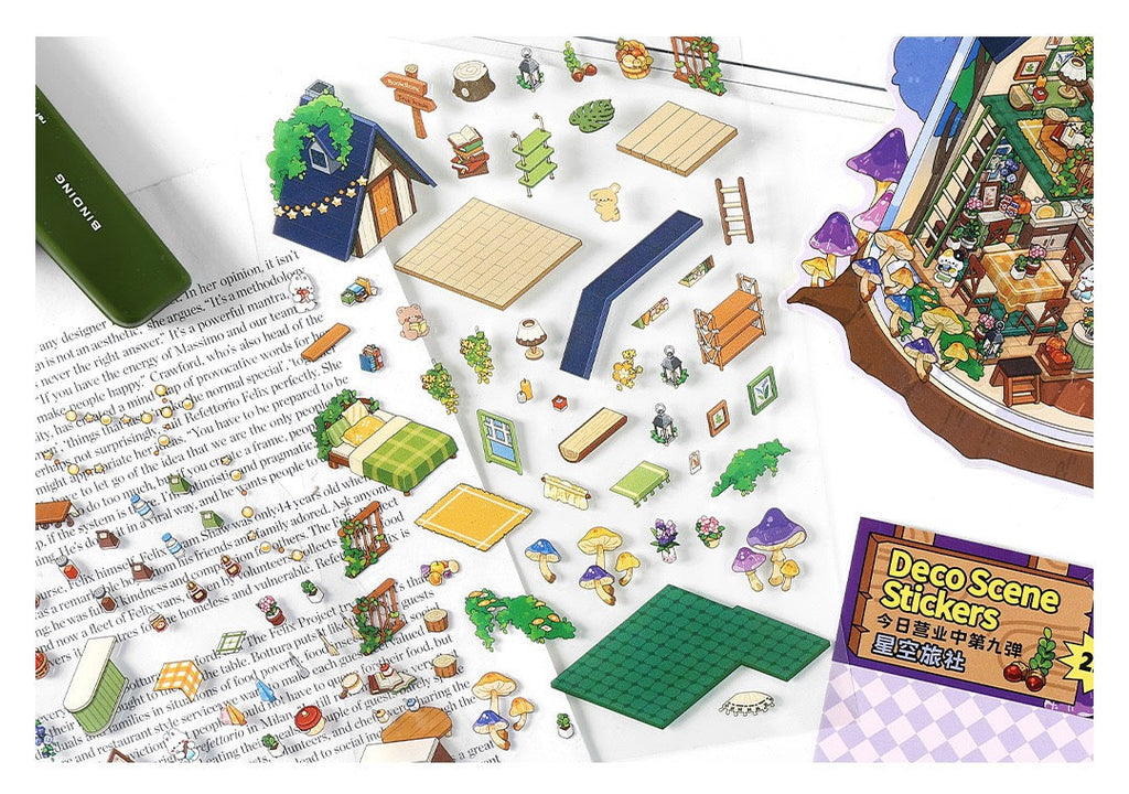JRYY Drop 9 pegatinas 3D DIY con diseño de animales de dibujos animados, pegatinas antiestrés para adultos y niños, pegatinas isométricas reutilizables, regalo para amantes de las manualidades. 