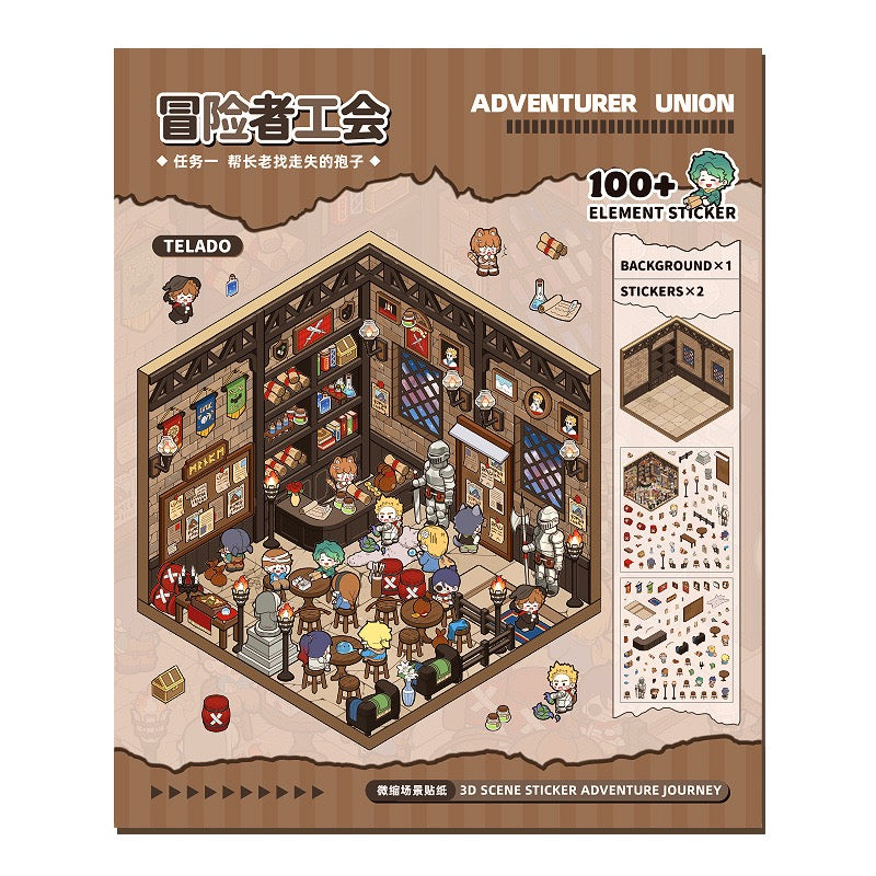 Kit de casa en miniatura TLD con pegatinas espeluznantes y un juguete relajante | Ideal para combatir el estrés
 Alivio y artesanía