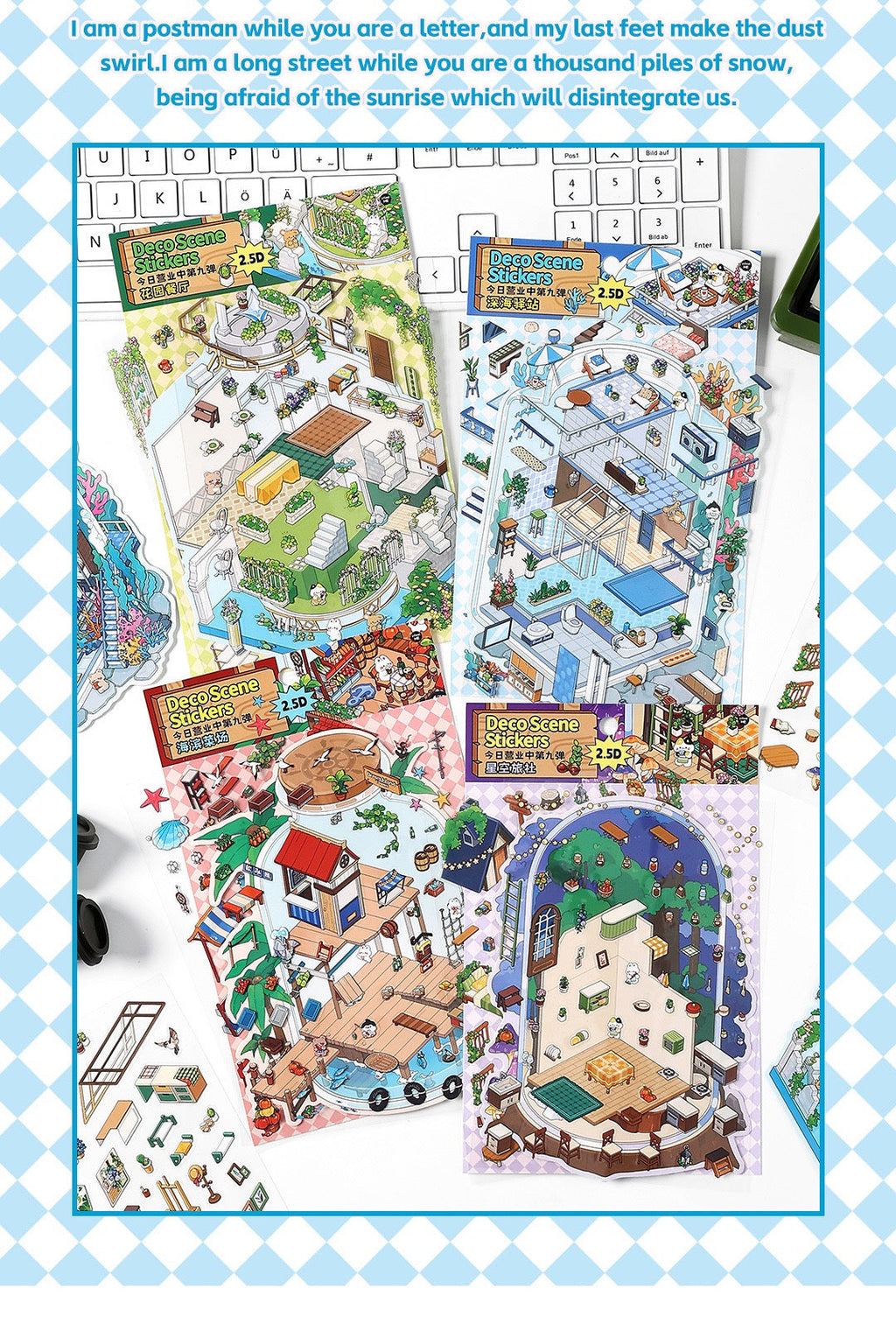 JRYY Drop 9 pegatinas 3D DIY con diseño de animales de dibujos animados, pegatinas antiestrés para adultos y niños, pegatinas isométricas reutilizables, regalo para amantes de las manualidades. 