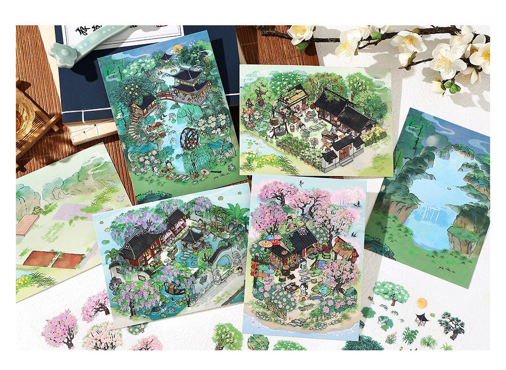 MR Drop 4 DIY 3D Sticker Scene, Cute Cartoon Animal Patterns, Stress Relief Therapy Stickers for Adults & Kids, Reusable Isometric Scene Stickers, Gift for Craft Lovers